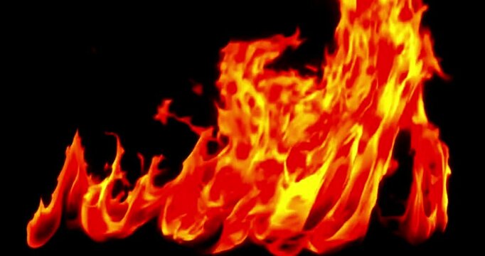Background of fire and flames. Burning a big flame.