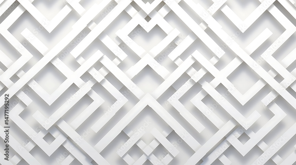 Poster minimalistic abstract white background with simple geometric cubes arranged in a clean and modern pa