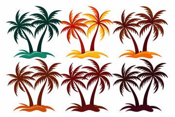 Tropical Island Palm Tree Design
