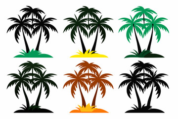 Fototapeta premium Tropical Island Palm Tree Design 
