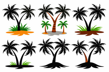 Fototapeta premium Vector Coconut Tree Logo Concept