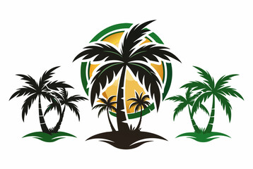 Fototapeta premium Vector Coconut Tree Logo Concept