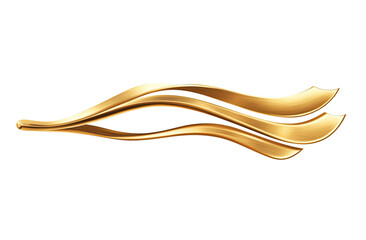 Gold stylized flowing ribbons