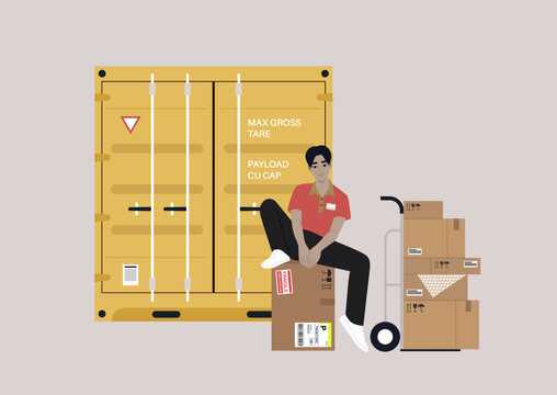 Engaging in the dynamic role of a cargo container expeditor, emphasizing the coordination of shipping tasks and the organization of packages for efficient transport