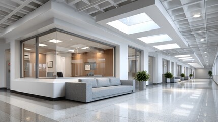 High-tech electronics cleanroom illustrating white antistatic wall cladding, polished epoxy floors, modular stainless workstations, large observation windows, ceiling-mounted HEPA filtration