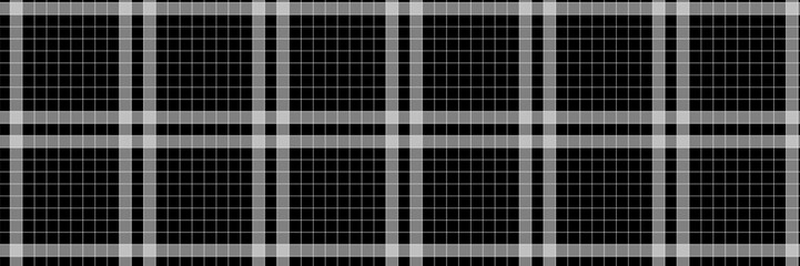 Fototapeta premium Blueprint black graph seamless pattern with overlay grid texture. Horizontal vector banner for school, collage, scrapbook and design template.