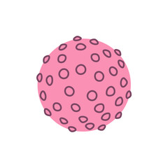 Textured pink massage ball for muscle recovery and therapy