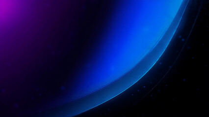 Abstract Digital Art a mesmerizing fusion of neon blue and purple hues dance across a captivating dark background.