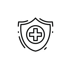 Life Shield Line icon
