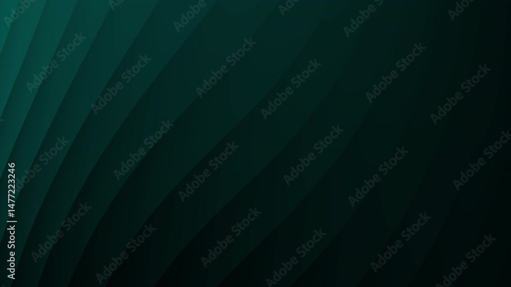 Poster dark green abstract background with smooth curved lines and subtle gradient shading.