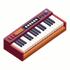 Fototapeta premium keyboard gaming instrument isolated on white background