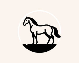 Horse Logo Design In Clean Bold Style