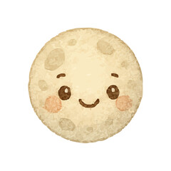 Kawaii Cute Moon Icon
