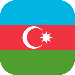 Azerbaijan Flag Rounded Square Icon