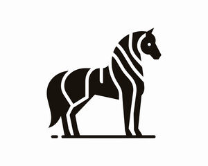 Horse full body logo design for startup business