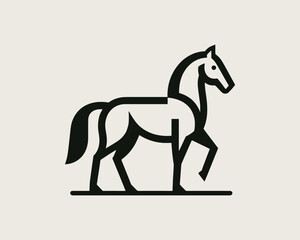 Horse Full Body Vector For Logo Design
