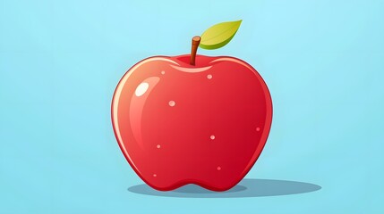 Obraz premium Colorful apple cartoon vector illustration isolated on white background for designs