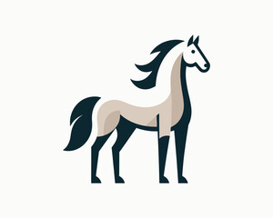 Horse full body logo emblem for corporate identity