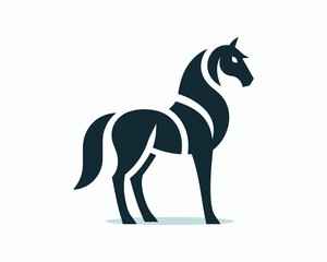 Horse full body abstract logo for strong branding