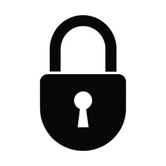Black isolated icon of locked and unlocked lock on white background.