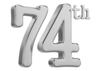 74th Anniversary silver Number 3D