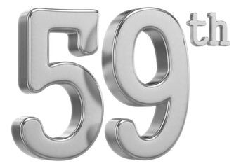 59th Anniversary silver Number 3D