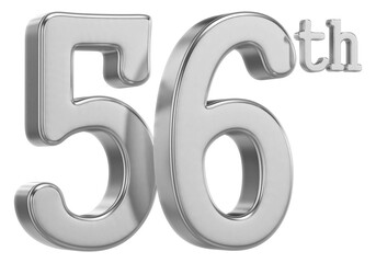 56th Anniversary silver Number 3D