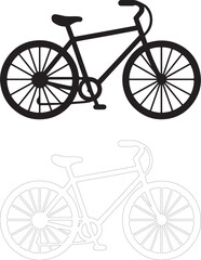 Obraz premium Simple Traceable Bike Silhouette for Illustrator