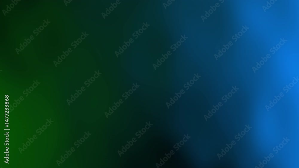 Poster a smooth gradient background transitions from deep green on the left to blue on the right, with a so