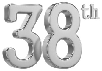 38th Anniversary silver Number 3D