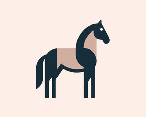 Horse full body modern logo for business use