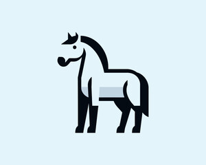Horse full body creative logo for brand design