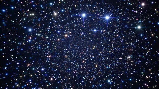 Brilliant nova star radiating intense luminosity, piercing cosmic darkness with mesmerizing stellar brilliance amid scattered celestial bodies