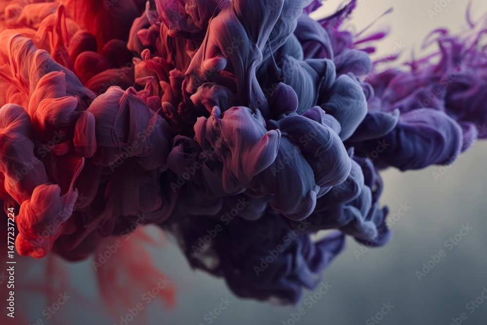 Poster Vibrant colors swirl together in an abstract display creating a captivating visual effect