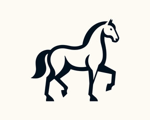 Horse full body vector logo for business identity