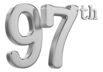 97th Anniversary silver Number 3D