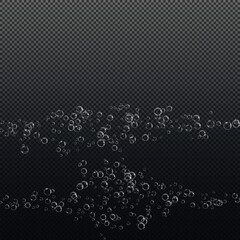 Obraz premium Water Bubbles fizzing sparkles isolated on transparent background