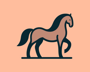 Horse full body logo for unique brand identity