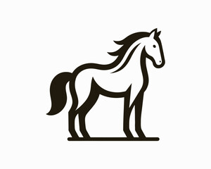 Horse full body modern logo for business branding