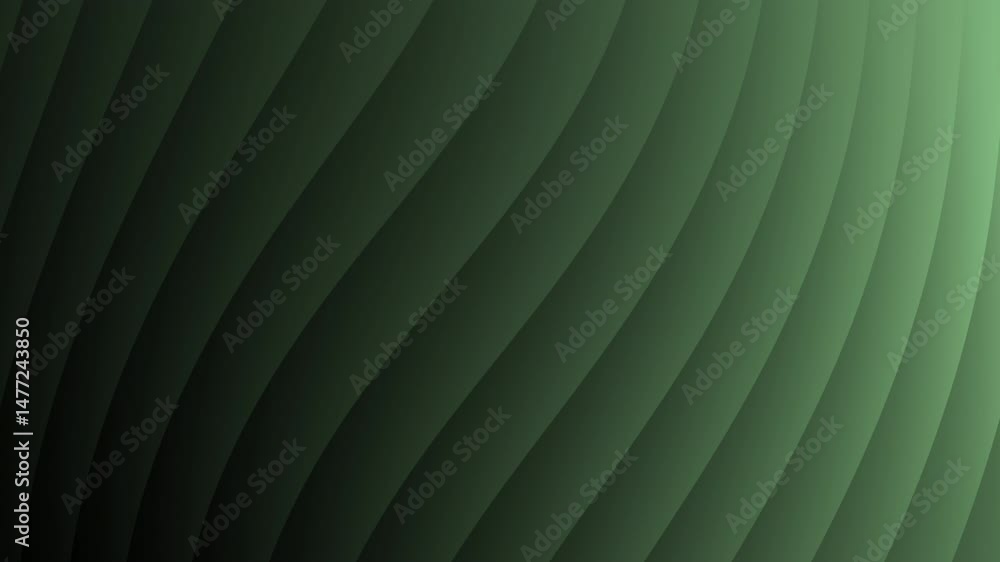 Poster a smooth green abstract background with curved lines creating a wavy pattern.
