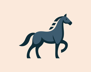 Horse full body abstract logo for strong branding