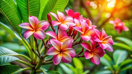 Fototapeta premium Close-up of Emblic Myrablan flowers in a tropical garden, tropical, plant, tropical, plant