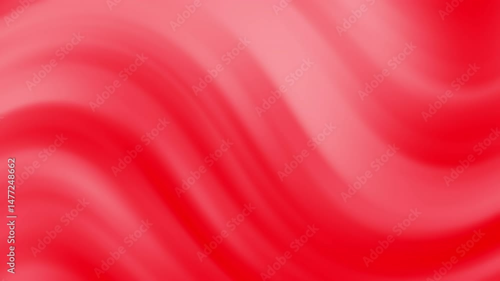 Poster a smooth red abstract background featuring flowing gradient waves and soft curves.
