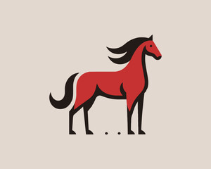 Fototapeta premium Horse full body logo for company marketing
