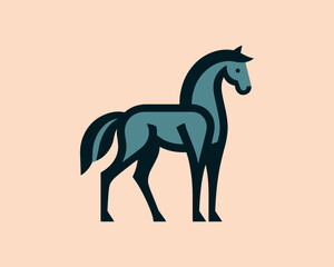Horse full body logo template for professional use
