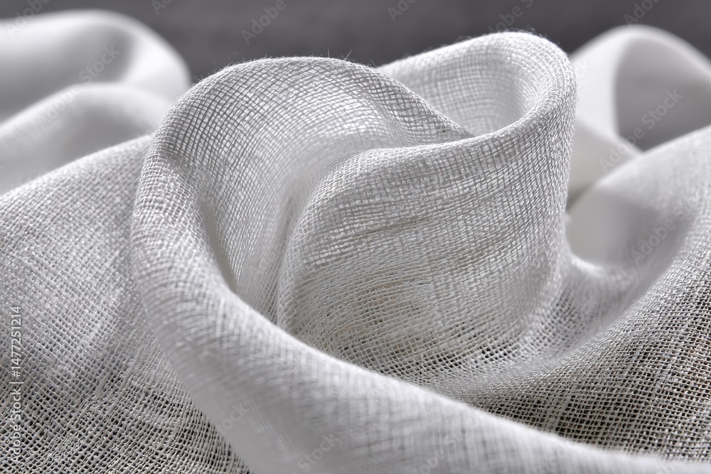 Aufkleber delicate white fabric drapes beautifully on a textured surface in soft light showcasing intricate pa