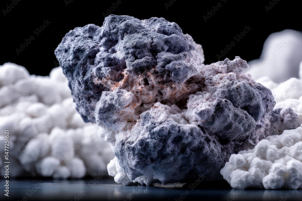Poster Close-up view of textured mineral formations showcasing unique geological features