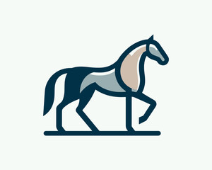 Horse full body abstract emblem for professional use