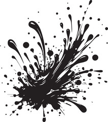 paint splatter silhouette vector, black paint splashes vector illustration.eps