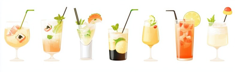 Assorted Refreshing Summer Cocktails